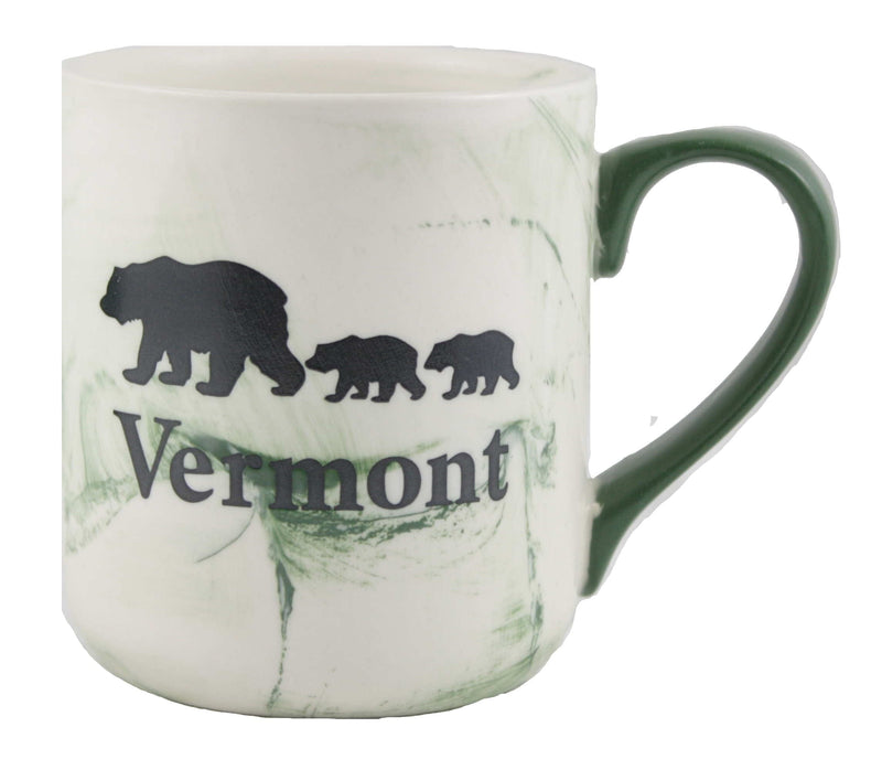 Green Marble With Bear Family Mug - Shelburne Country Store