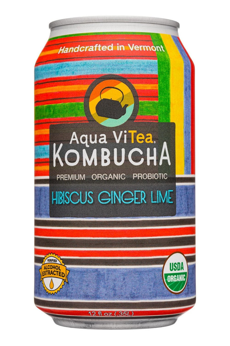 Aqua ViTea Kombucha Hibiscus Ginger Lime - Shelburne Country Store