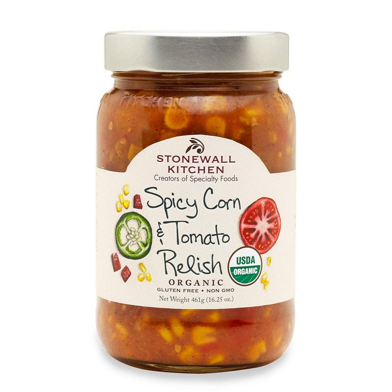 Stonewall Kitchen Organic Spicy Corn & Tomato Relish - 16.25 oz jar - Shelburne Country Store