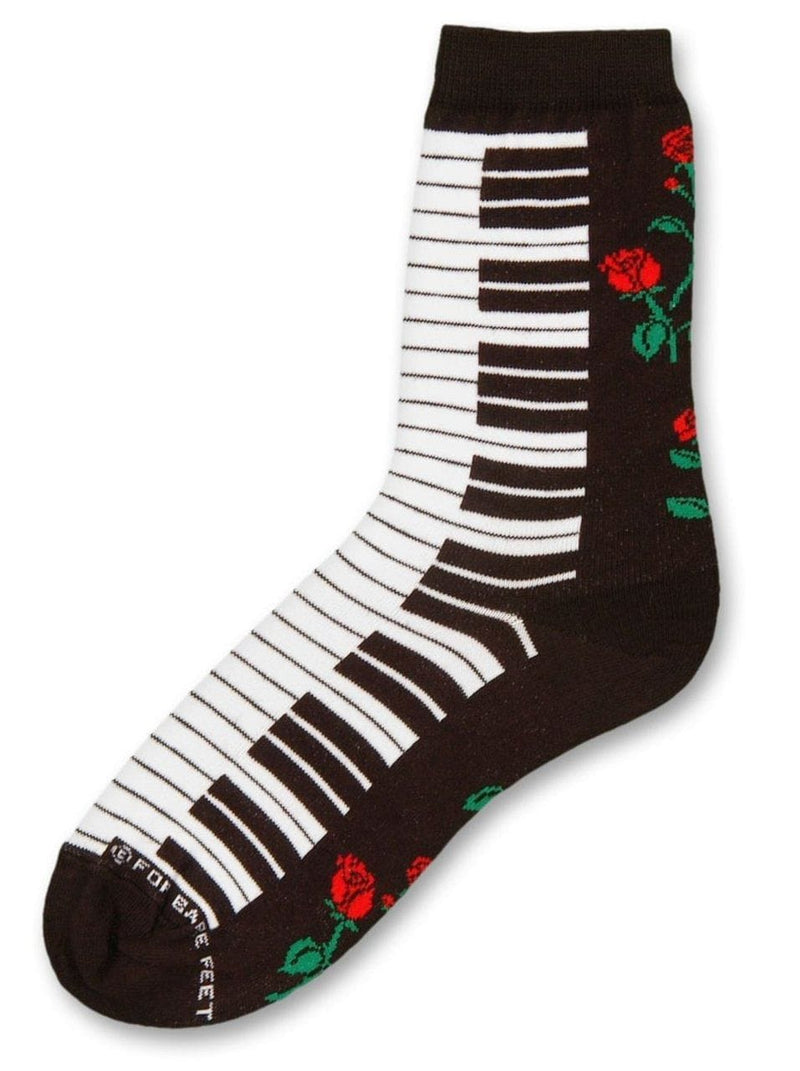 Rose Keyboard Adult Medium Socks - Shelburne Country Store