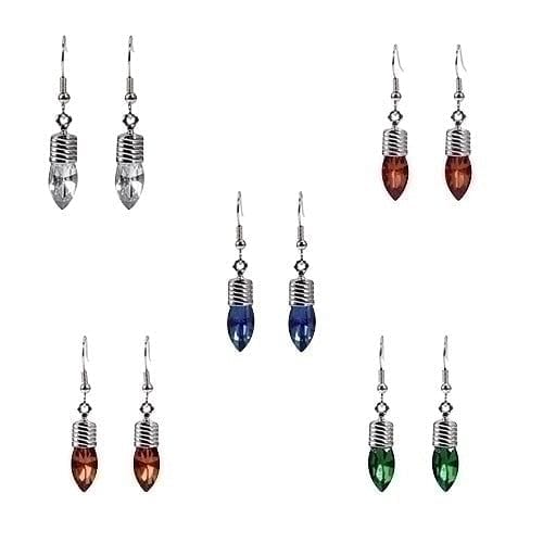 Christmas Light Dangle Earrings - Random Color Choice - Shelburne Country Store