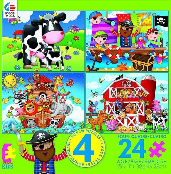 KIDS 4 IN 1 PUZZLE SET - Shelburne Country Store
