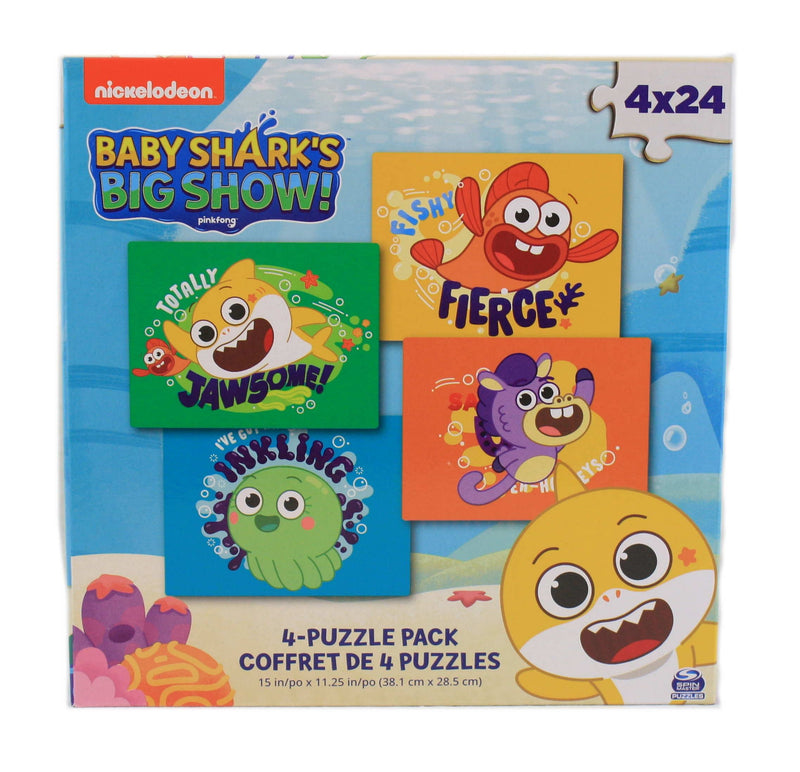 Kids 4 Puzzle pack - 24 piece - Baby Shark's Big Show - Shelburne Country Store