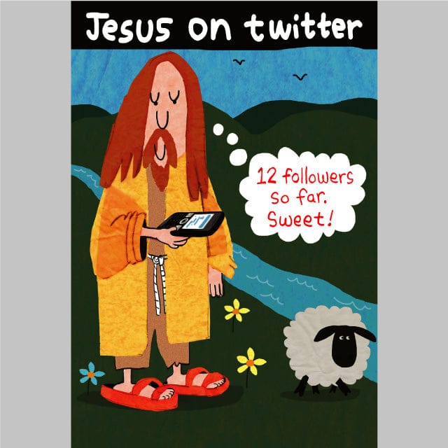 Jesus On Twitter Birthday Card - Shelburne Country Store