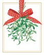 Mistletoe And Ribbon Boxed Christmas Cards - Shelburne Country Store