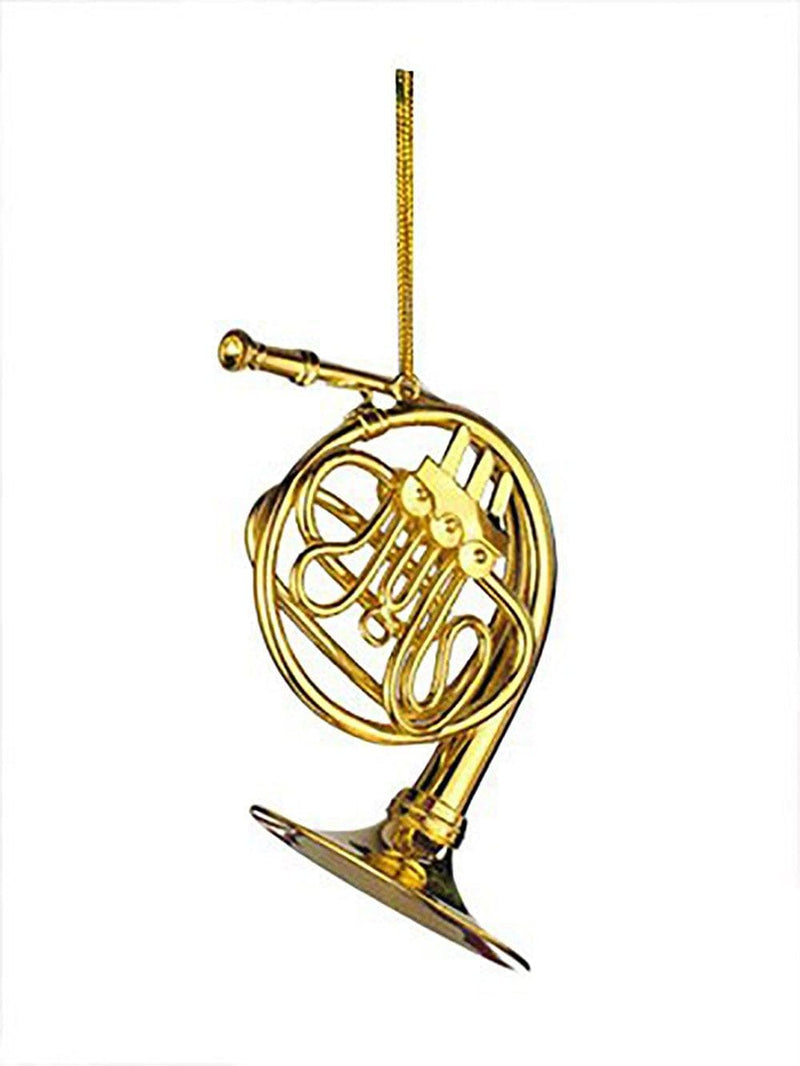 Gold Brass French Hornament Ornament - 3" - Shelburne Country Store