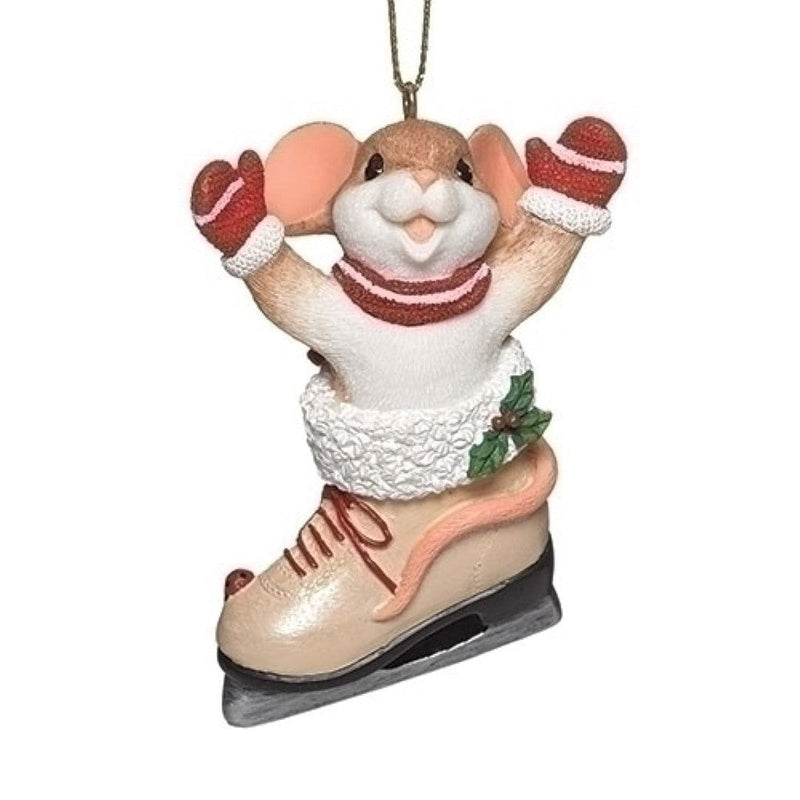 Mouse Ice Skate Ornament - Shelburne Country Store