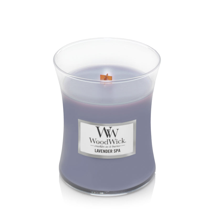 Woodwick Hourglass Jar 9.7 Ounce Candle -  Lavender Spa - Shelburne Country Store