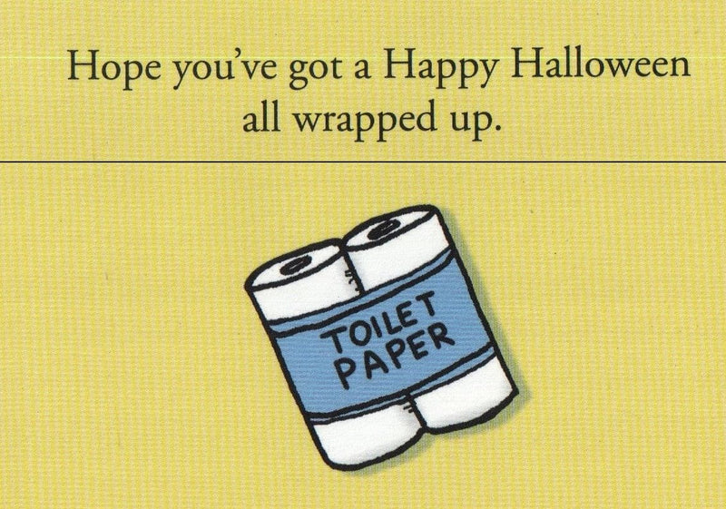 Mummy Toilet Paper Chopping Halloween Card - Shelburne Country Store
