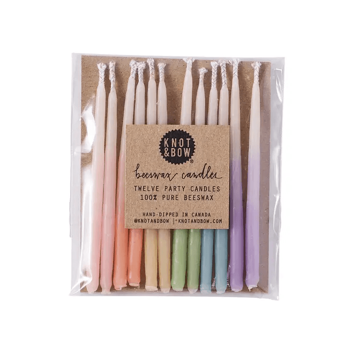 Assorted Ombre Beeswax Birthday Candles - Shelburne Country Store