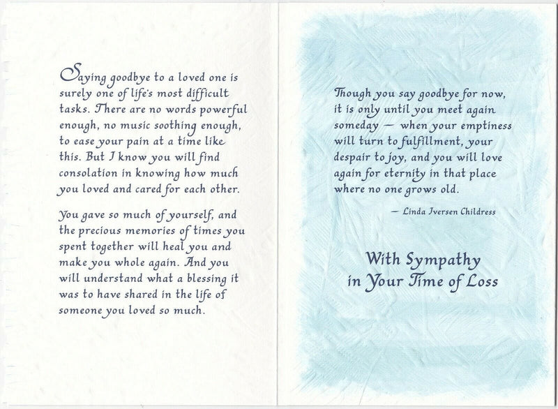 Death Leaves Heartache no one Can Heal -  Sympathy Card - Shelburne Country Store