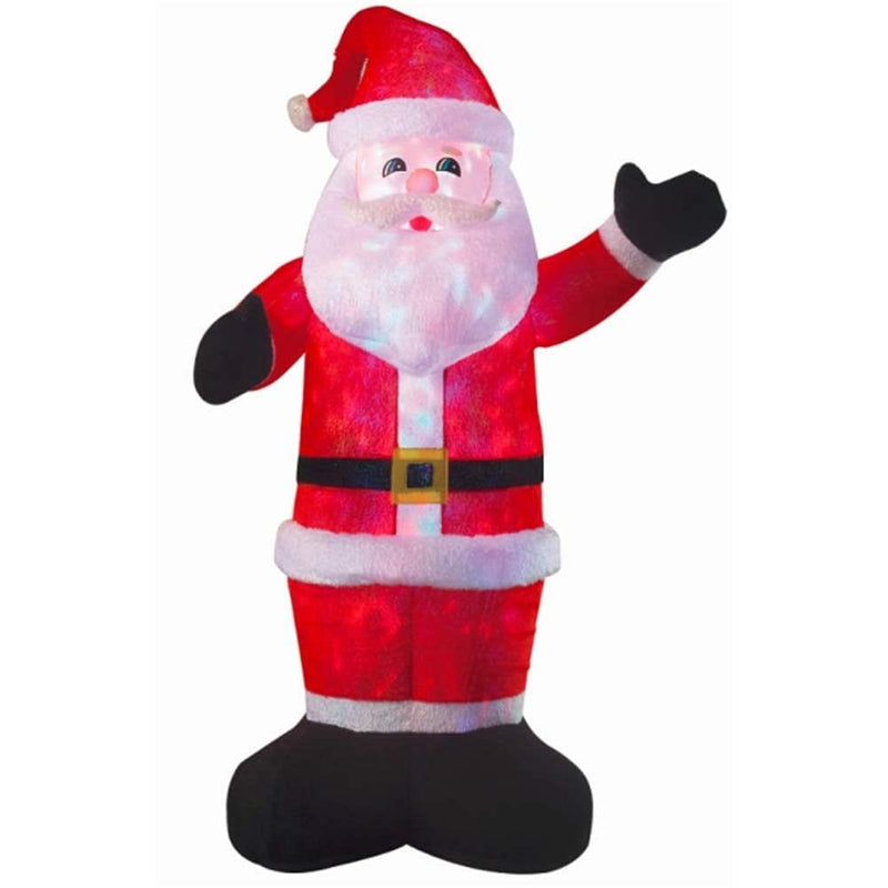 8 Foot Large LED Lighted Inflatable Plush Santa - Shelburne Country Store