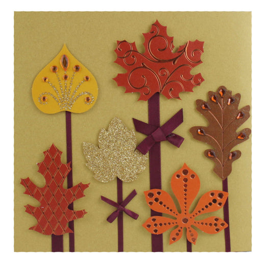 Metallic Hanging Leaves Card - Shelburne Country Store