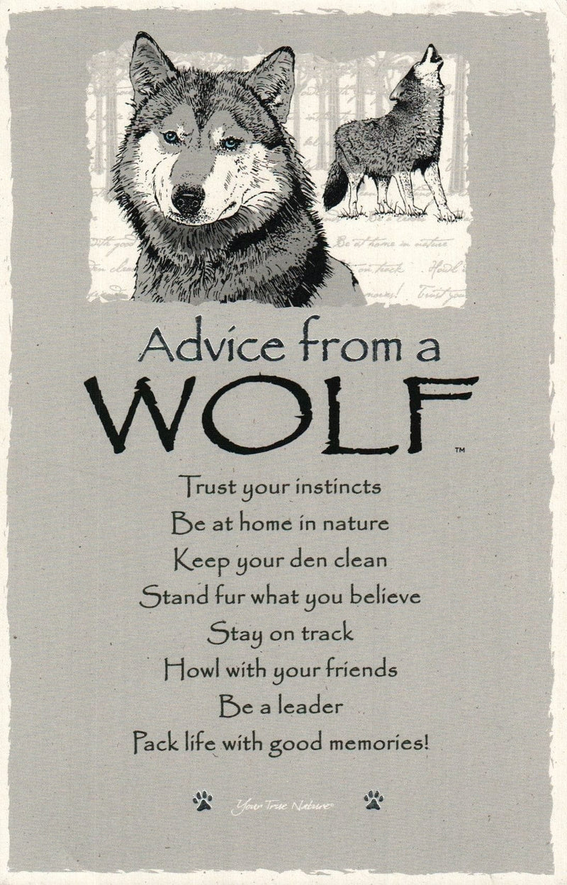 Oversize Postcard - Advice from a Wolf - Shelburne Country Store