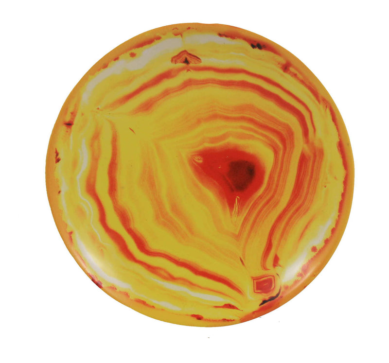 Agate Party Plate Yellow - Shelburne Country Store