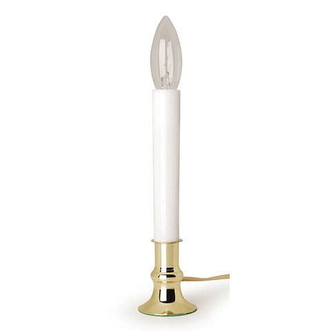 Candle Lamp - Electric - Brass Plated Base - 9 inches - Shelburne Country Store