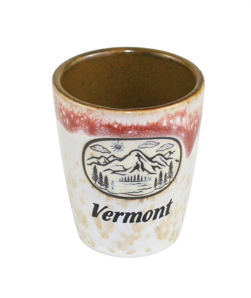Mountain Scene Oval Drip - Ceramic Shotglass - Shelburne Country Store