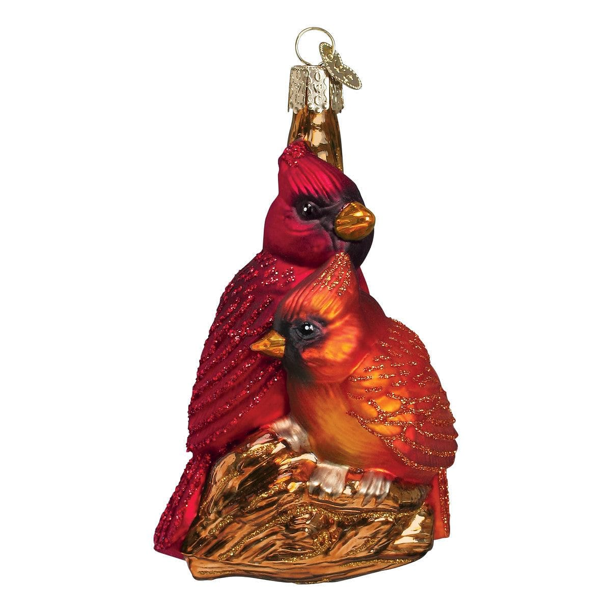 Pair of Cardinals Glass Blown Ornament - Shelburne Country Store
