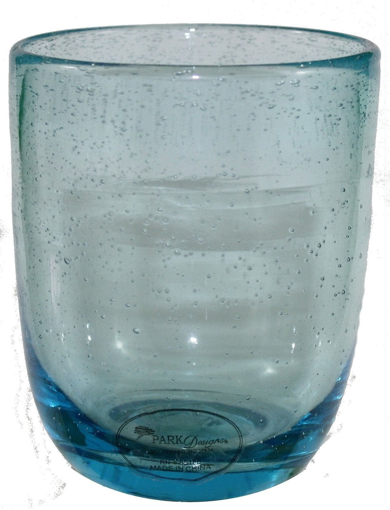 Park Designs 'Bubble Glass' Double Old Fashioned Drinking Glass (Aqua) - Shelburne Country Store