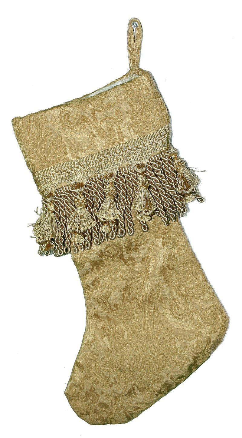Gold Tapestry Stocking - Shelburne Country Store
