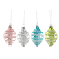 Colorful Glass Drop Ornament - Clear - Shelburne Country Store