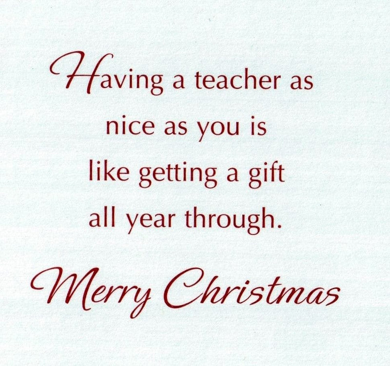 Special Teacher Christmas Card - Shelburne Country Store