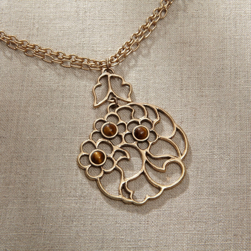 Jim Shore - Flowers - Swirls Necklace - Shelburne Country Store
