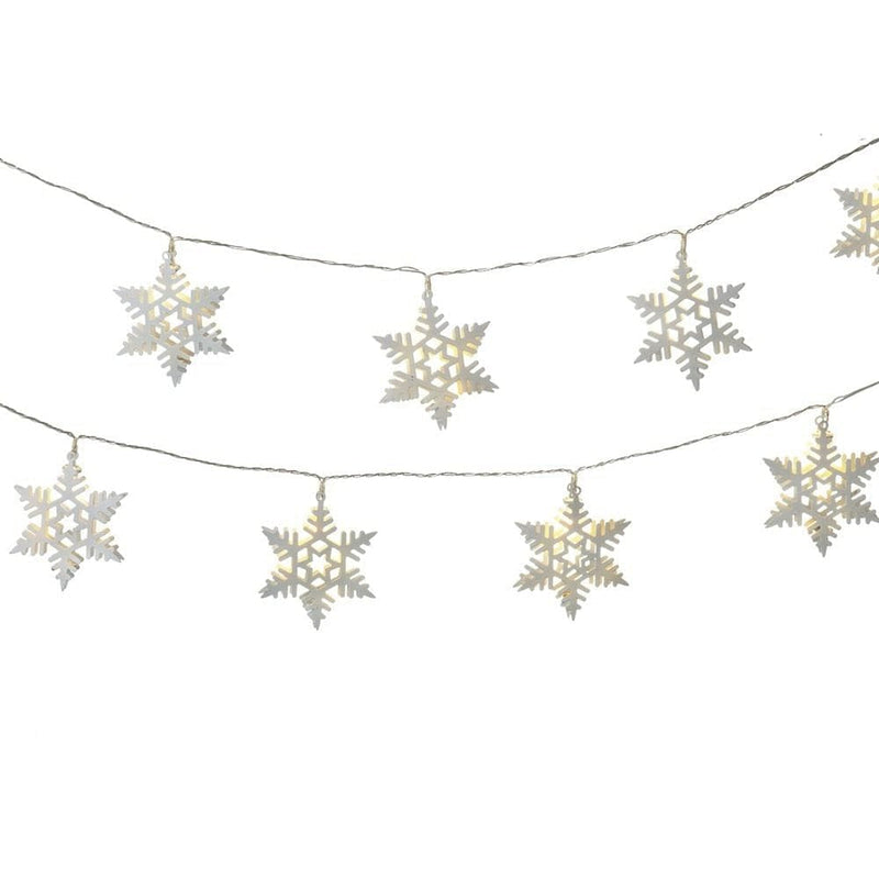 Lighted Snowflake Light String - Shelburne Country Store