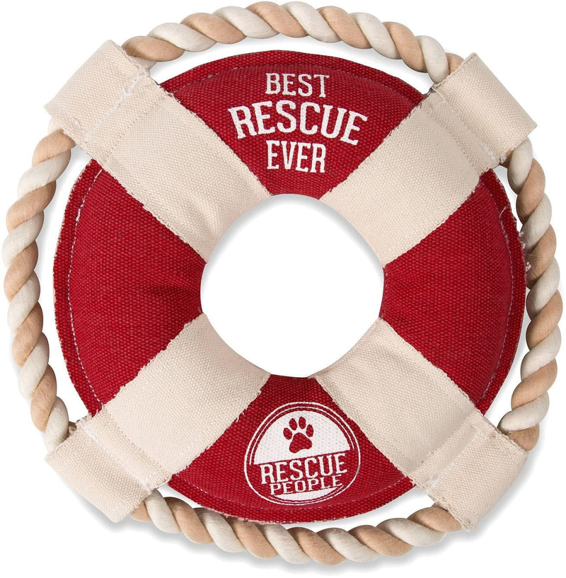 Best Rescue Ever - 11" Canvas Dog Toy on Rope - Shelburne Country Store