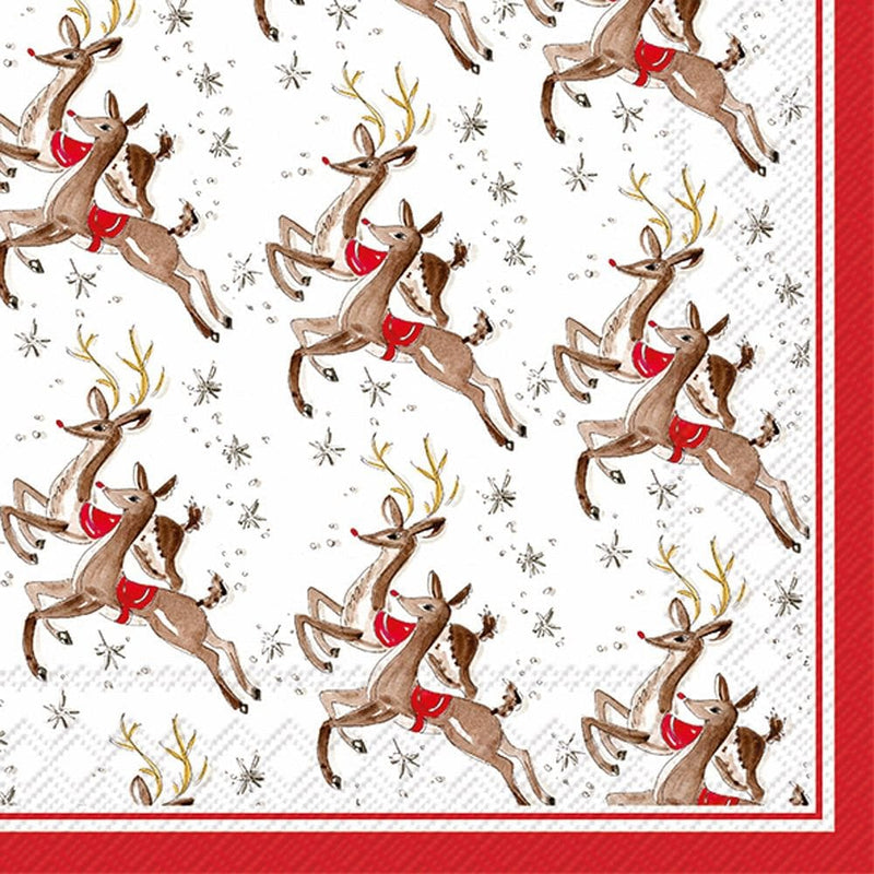 Rosanne Beck - Reindeer Pattern Lunch Napkin - Shelburne Country Store