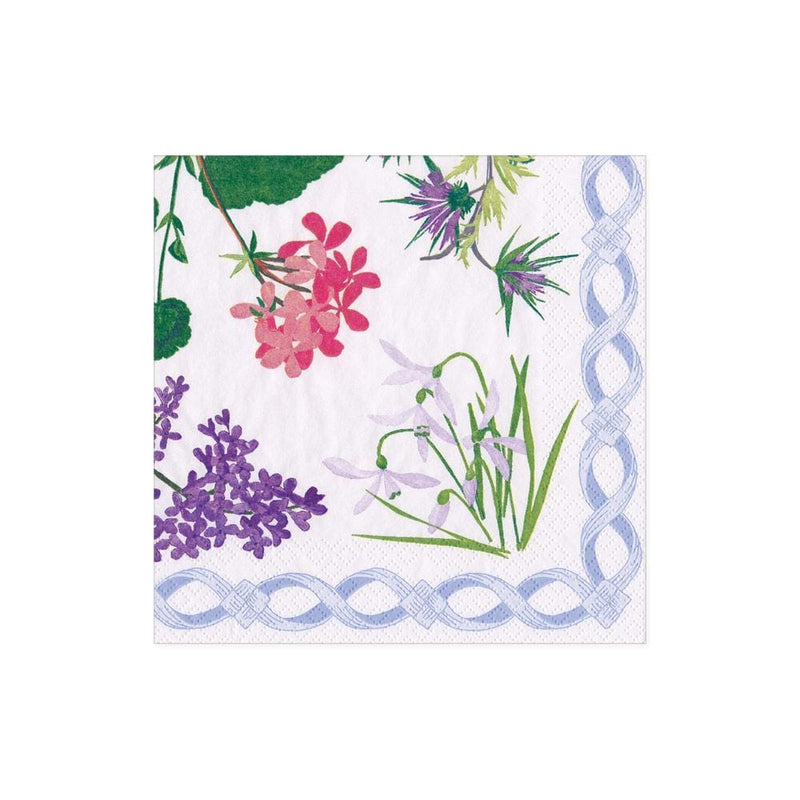 Mary Delany Flower Mosaics Paper Cocktail Napkins - 20 Per Package - Shelburne Country Store