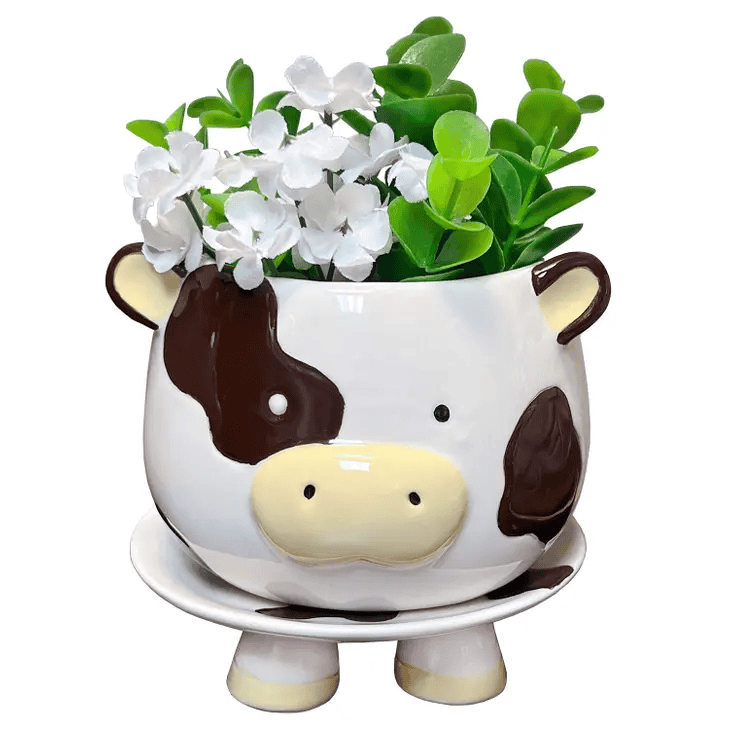 Brown Cow Footsie Planter - Shelburne Country Store