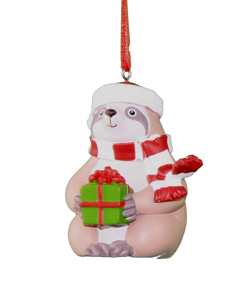 Hallmark Sloth Ornament with Present - Shelburne Country Store