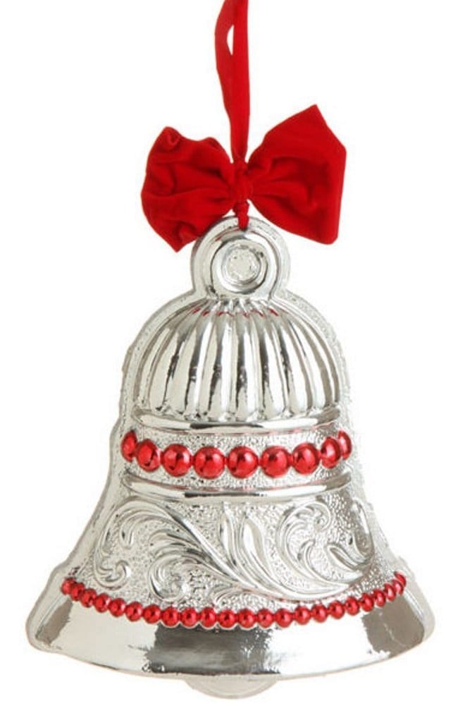 10 Inch Bell Ornament - Red - Shelburne Country Store
