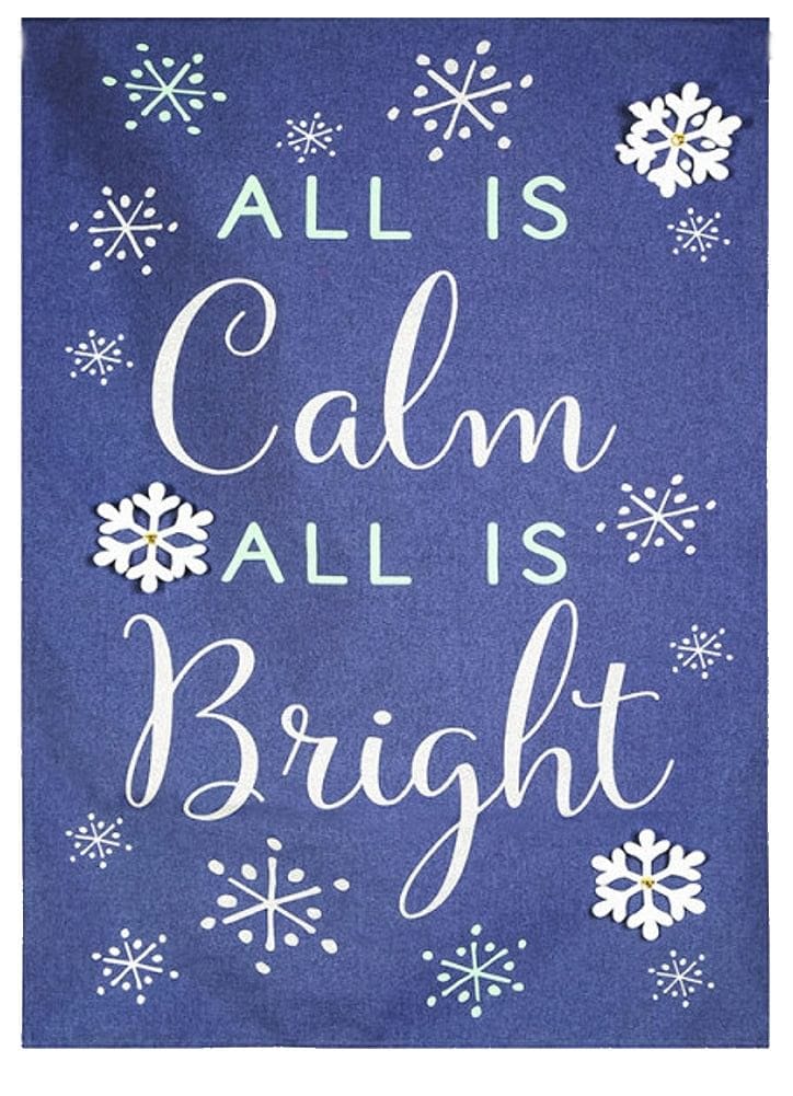 All is Calm - All is Bright Garden Flag - Shelburne Country Store