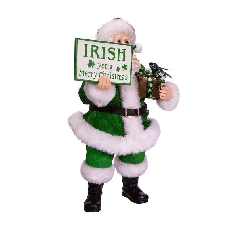 Fabriché Musical Irish Santa - 10 inch - Shelburne Country Store