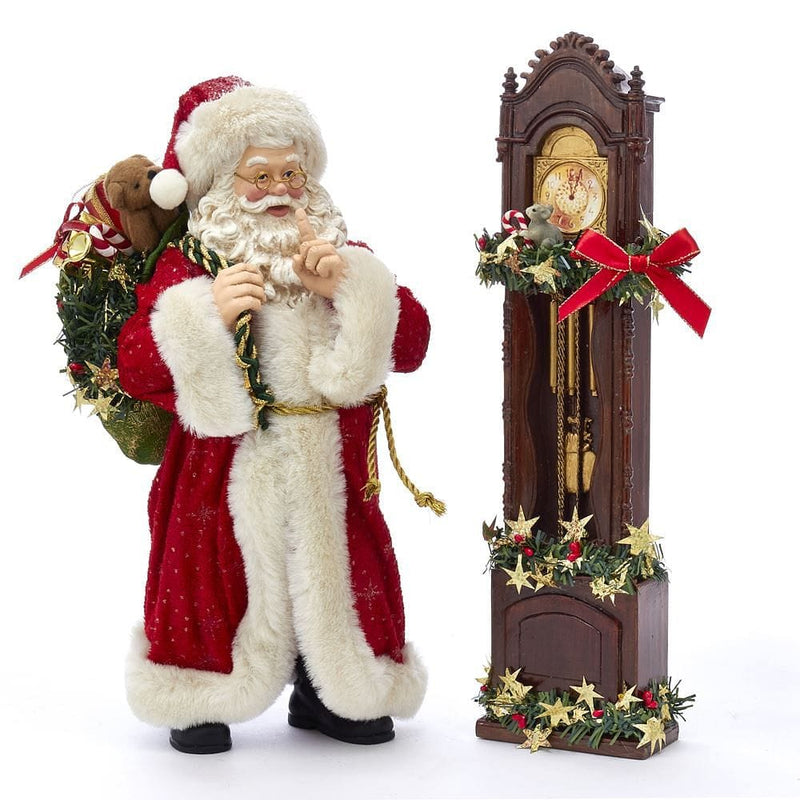 Fabriché Santa With Clock - 2-Piece Set - Shelburne Country Store