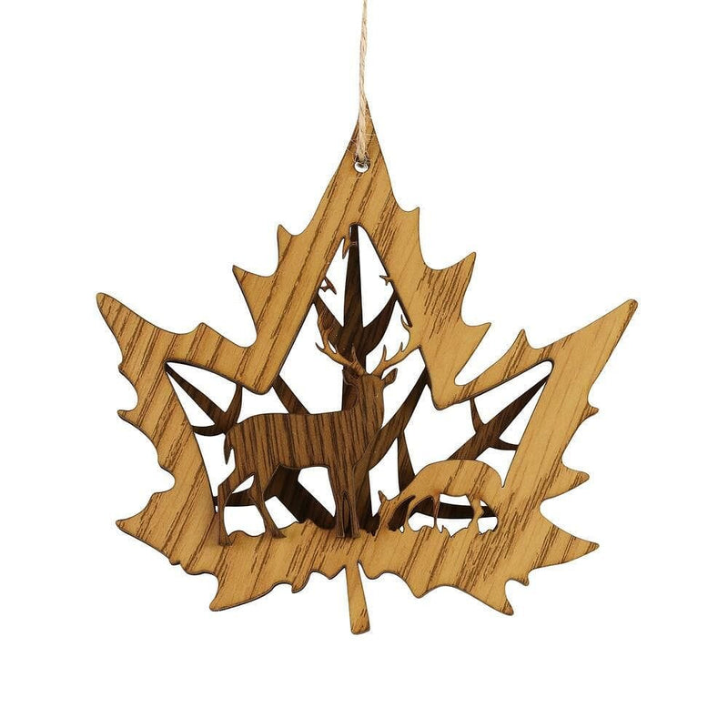 Maple Leaf Deer Ornament - Shelburne Country Store