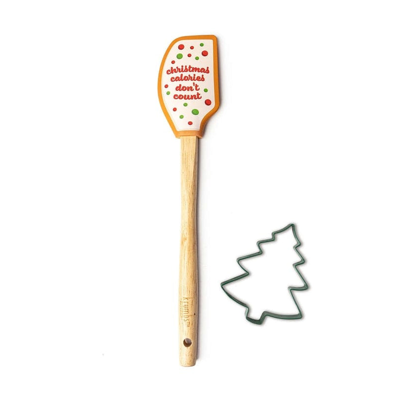 Christmas Spatula With Cookie Cutter Set - Christmas Calories Don't Count - Shelburne Country Store