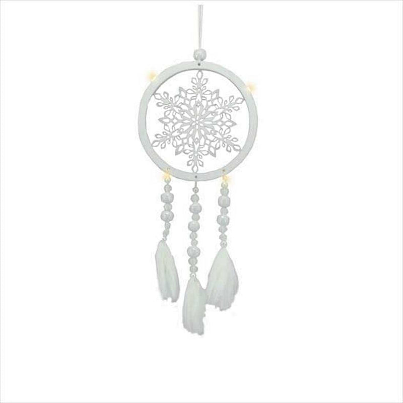 Lighted LED Snowflake Dream Catcher Ornament - Shelburne Country Store