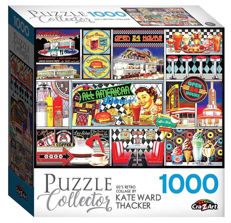 Cra-Z-Art 1000 Piece Puzzle - 50's Retro Collage - Shelburne Country Store