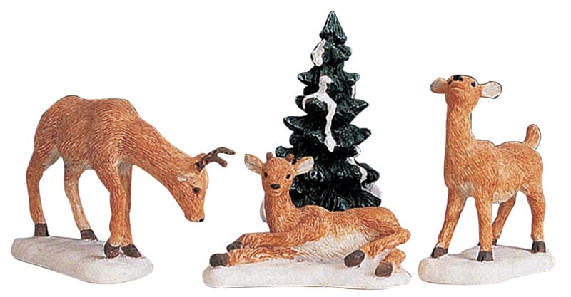 Dad And Fawns, Set Of 4 - Shelburne Country Store