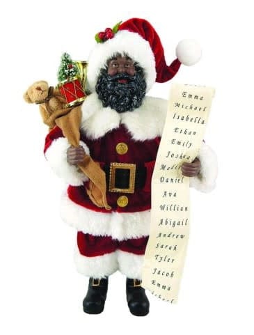 9 Inch African American Santa - Shelburne Country Store