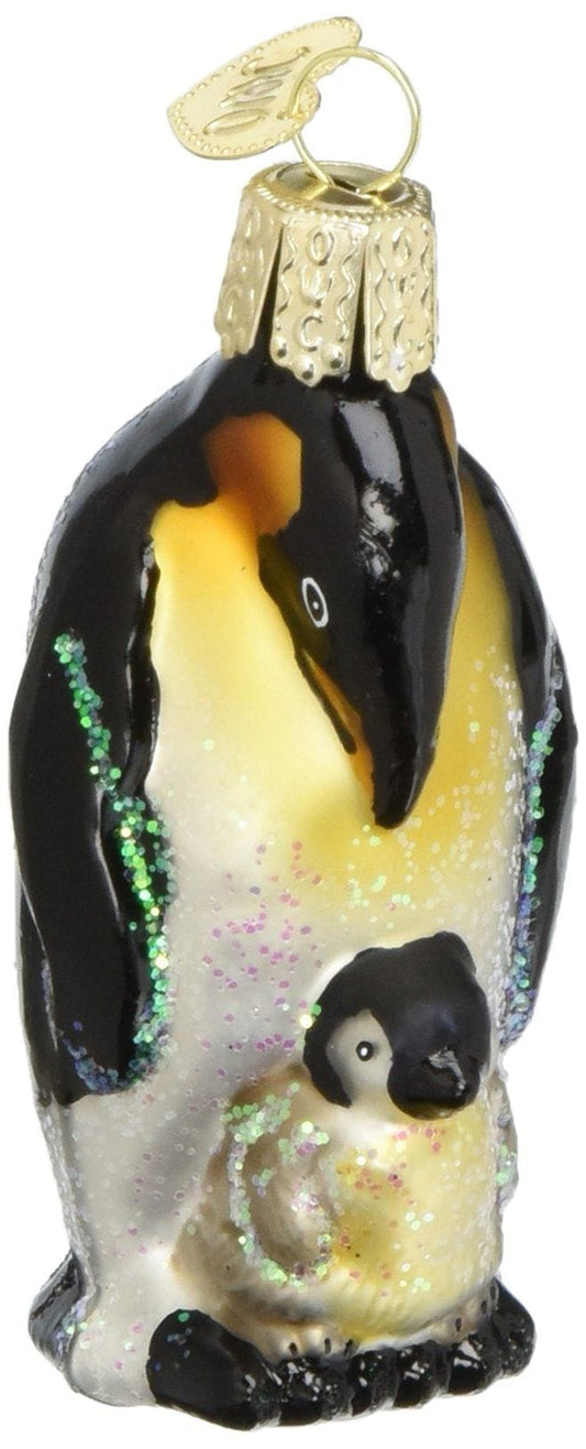 Old World Christmas Emperor Penguin W/Chick - Shelburne Country Store