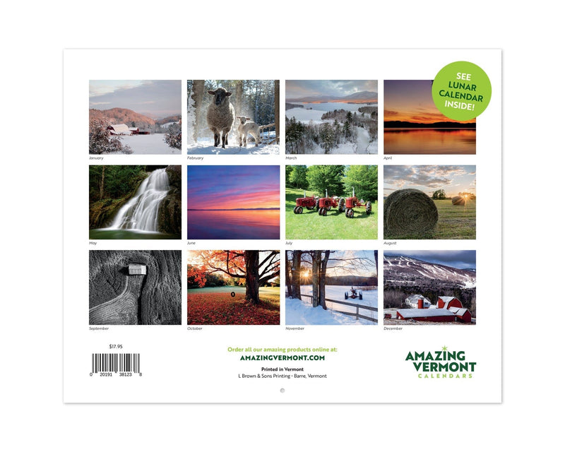 2023 Amazing Vermont - Vermont Photography Wall Calendar - Shelburne Country Store