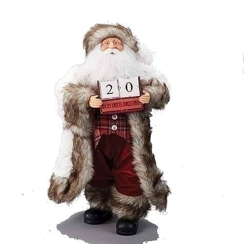 Santa Figurine with Countdown Blocks - Shelburne Country Store