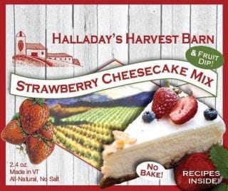 Halladays Strawberry Cheese Cake Mix - Shelburne Country Store