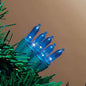 100 Indoor/Outdoor String Lights - Blue Bulb - Green Wire - Shelburne Country Store
