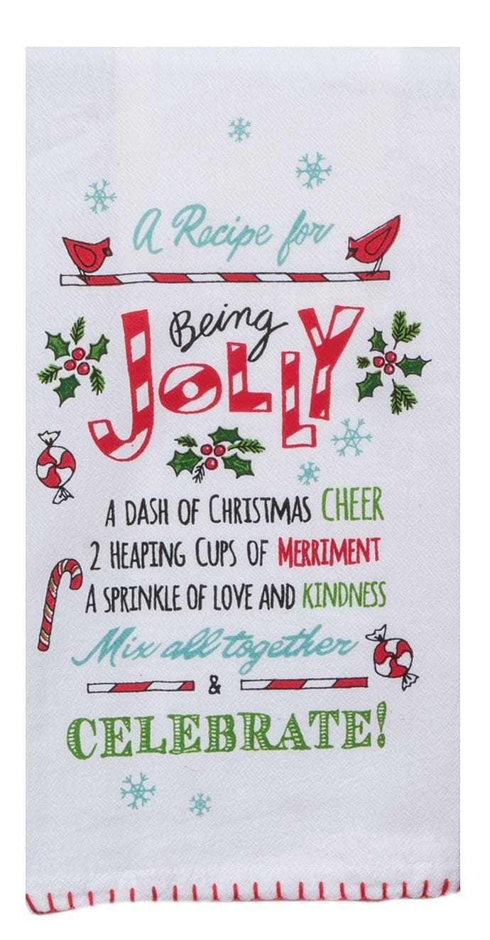 Recipe For Being Jolly Flour Sack Towel - Shelburne Country Store