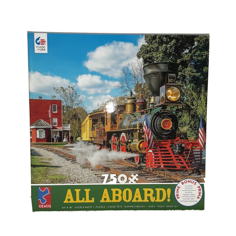 All Aboard Steam Engine Train - 750 Puzzle - Shelburne Country Store